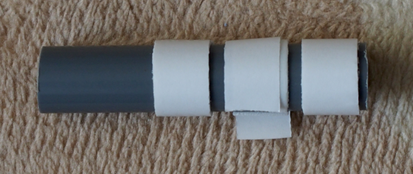 Pipe wrapped with thick double-sided tape